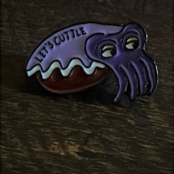 Jewelry - Let’s Cuttle enamel pin